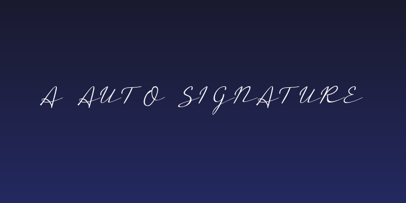 a Auto Signature Social Header