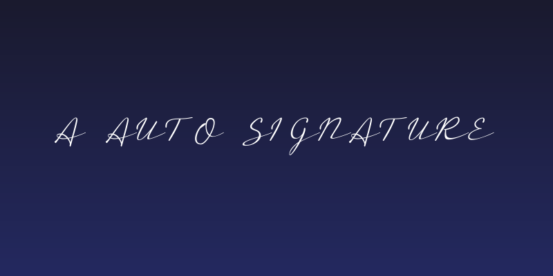 a Auto Signature Social Header