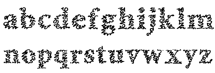 a Morris line Font LOWERCASE