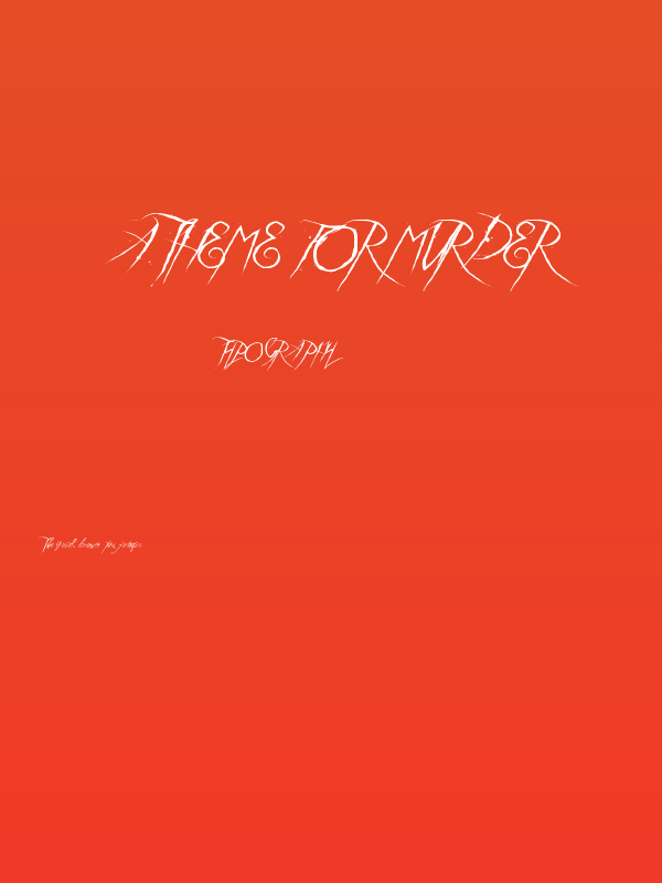 a Theme for murder Poster