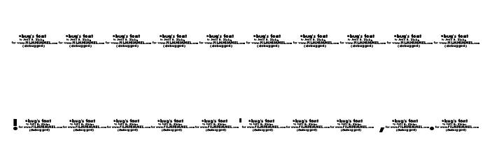 a bug's life - debugged Font OTHER CHARS
