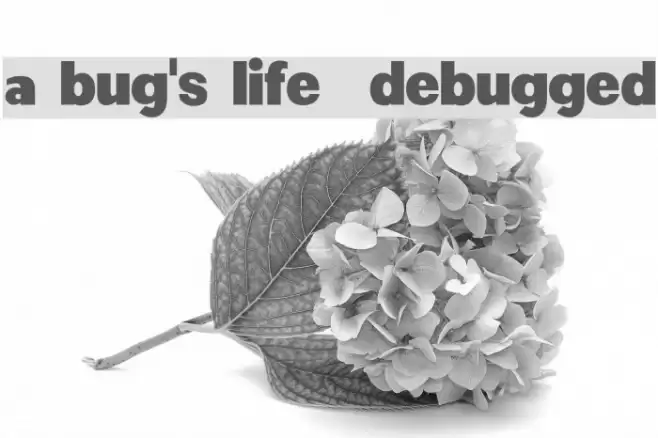a bug's life - debugged Schriftart examples