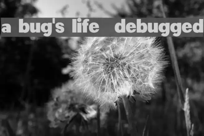 a bug's life - debugged Schriftart examples