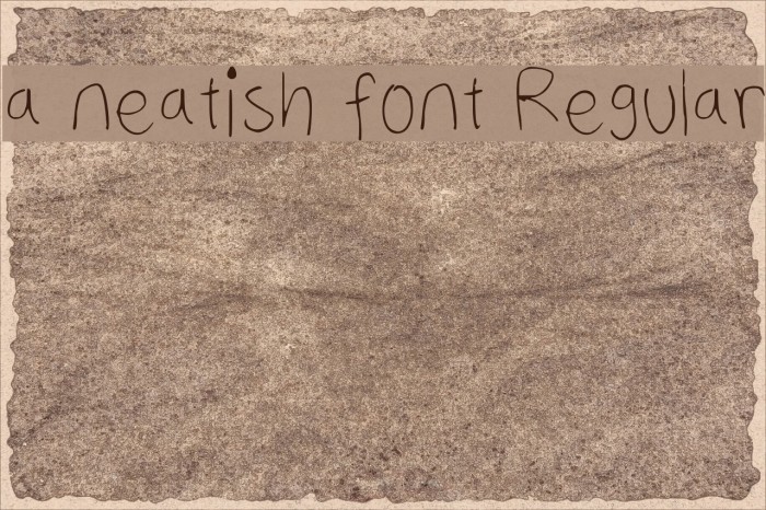 a neatish font Regular Font examples