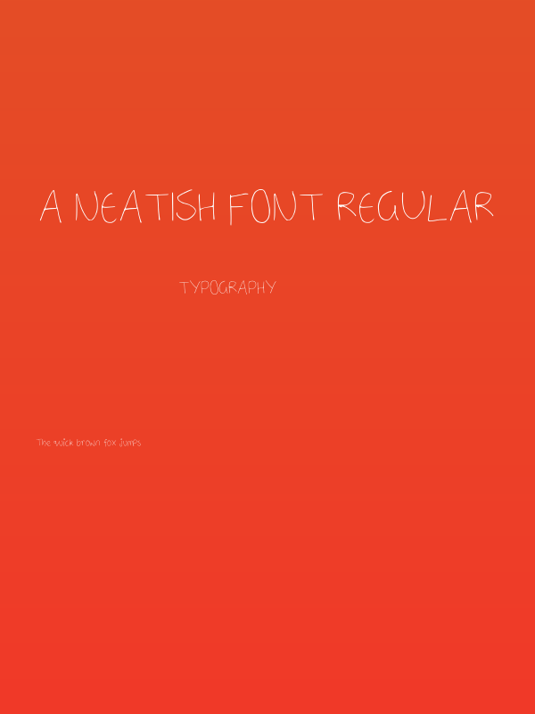 a neatish font Regular Poster