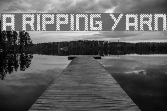 a ripping yarn Font examples
