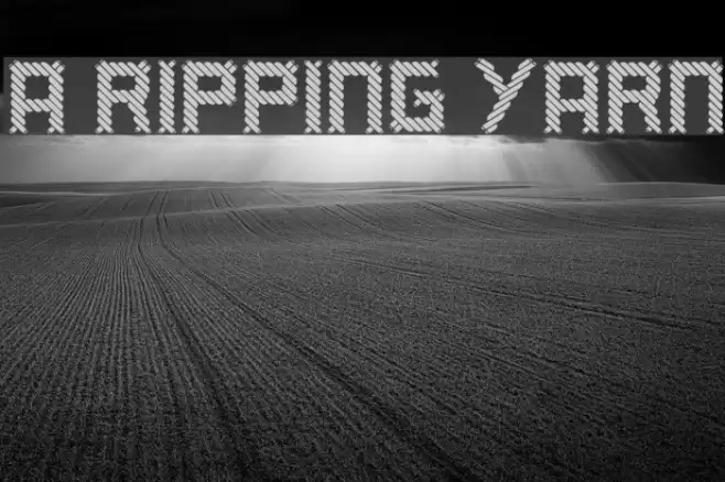 a ripping yarn Font examples