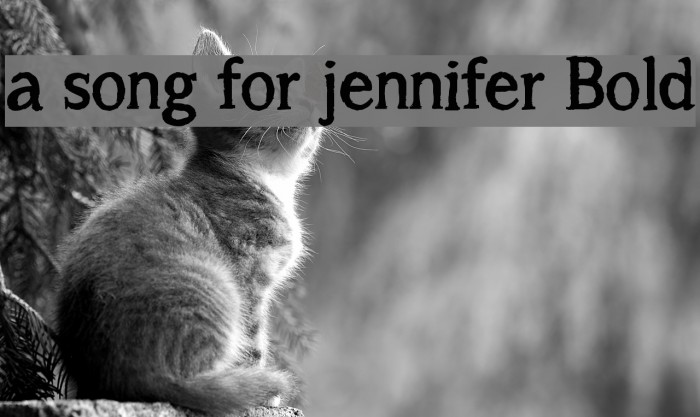 a song for jennifer Bold फ़ॉन्ट examples