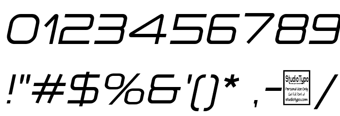 a `space Italic Font OTHER CHARS