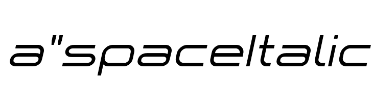 a `space Italic Шрифта