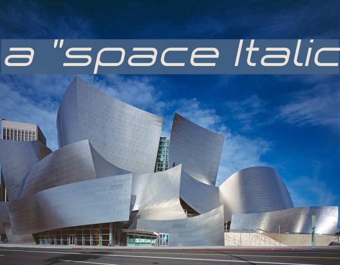 a `space Italic Font examples