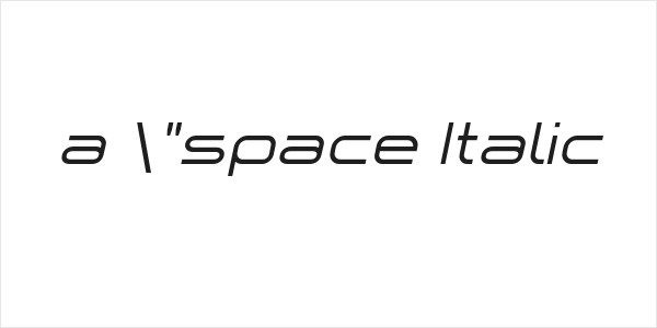 a "space Italic Logo