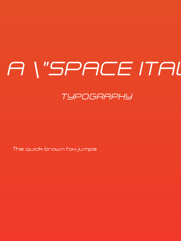 a "space Italic Poster
