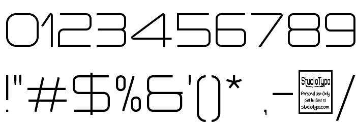 a `space Light Font OTHER CHARS