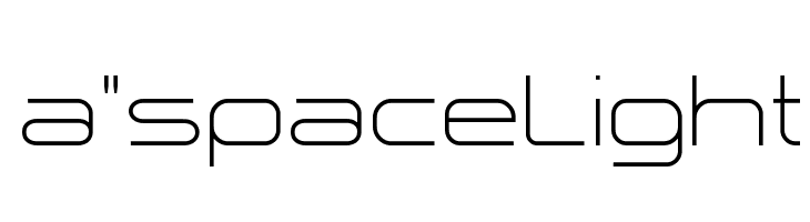 a `space Light Font