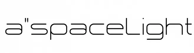 a "space Light  Frei Schriftart Herunterladen