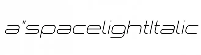 a "space light Italic  Frei Schriftart Herunterladen