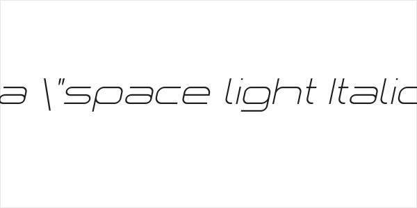 a "space light Italic Logo