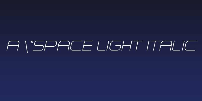 a "space light Italic Social Header
