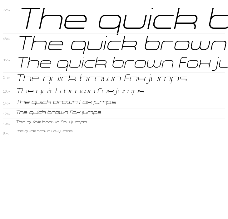 a "space light Italic Waterfall