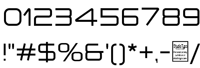 a `space Font OTHER CHARS