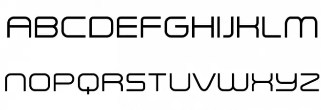 a `space Schriftart Groß