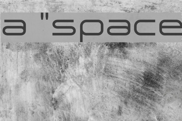 a `space Font examples