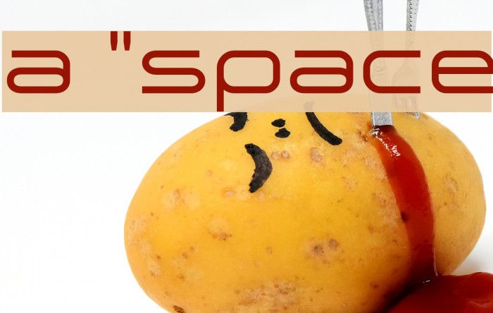 a `space Font examples