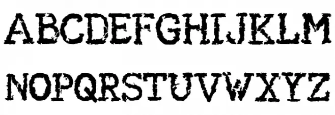 AA Typewriter Schriftart Groß
