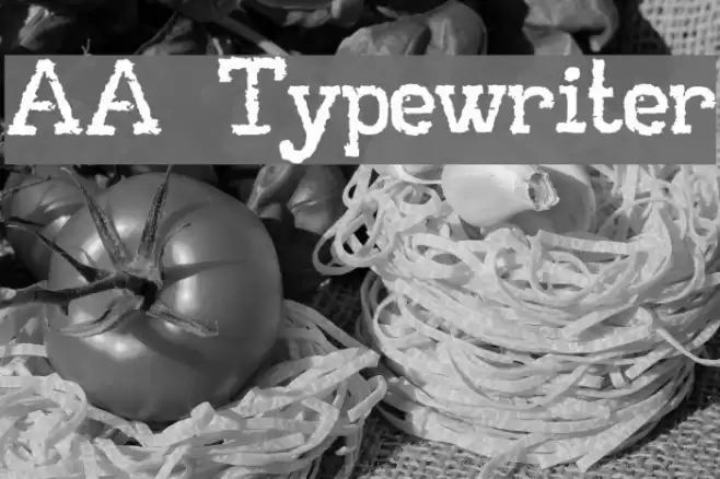AA Typewriter Font examples