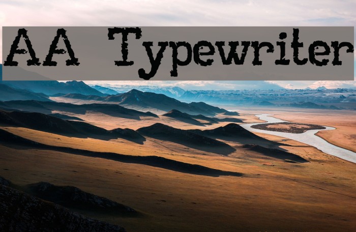 AA Typewriter Font examples
