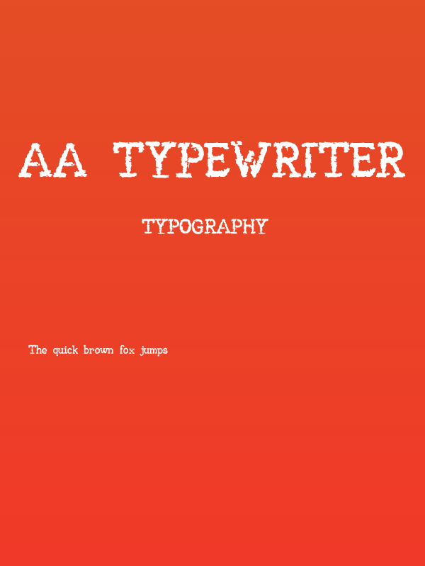 AA Typewriter Poster