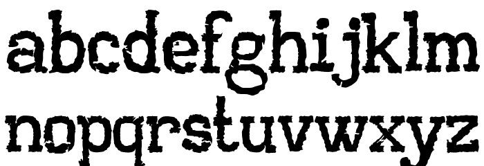 AA Typewriter Font LOWERCASE