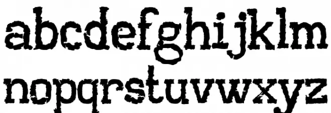 AA Typewriter 字体 小写
