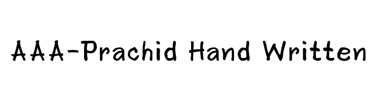 AAA-Prachid Hand Written Шрифта