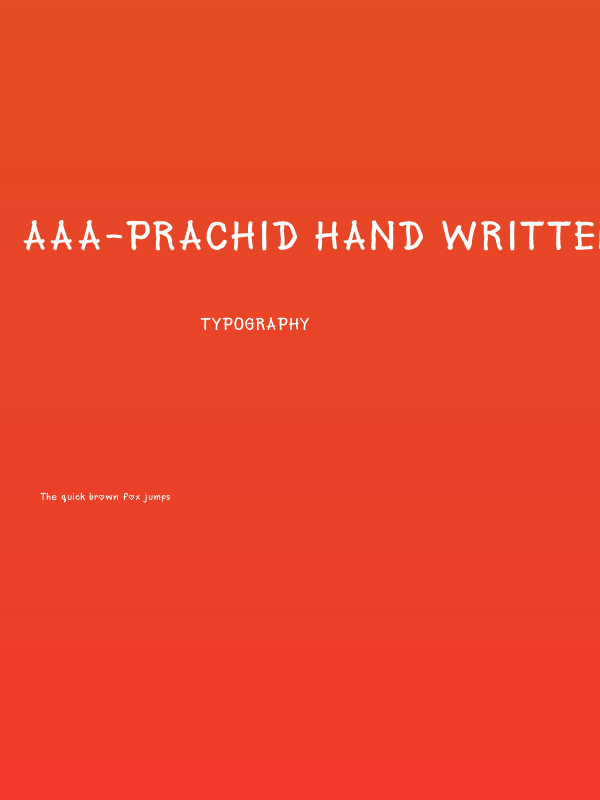 AAA-Prachid Hand Written Poster