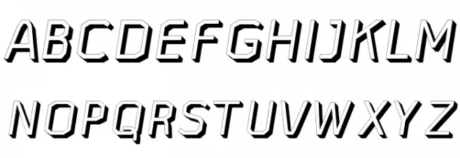 AAA-WatinBold3D-Italic Schriftart Groß