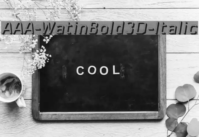 AAA-WatinBold3D-Italic Font examples