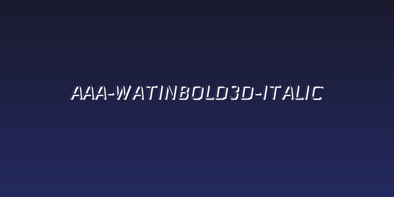 AAA-WatinBold3D-Italic Social Header