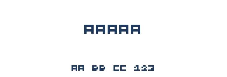 AAAAA Font Preview