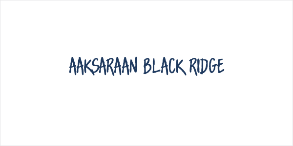 AAKSARAAN BLACK RIDGE Logo