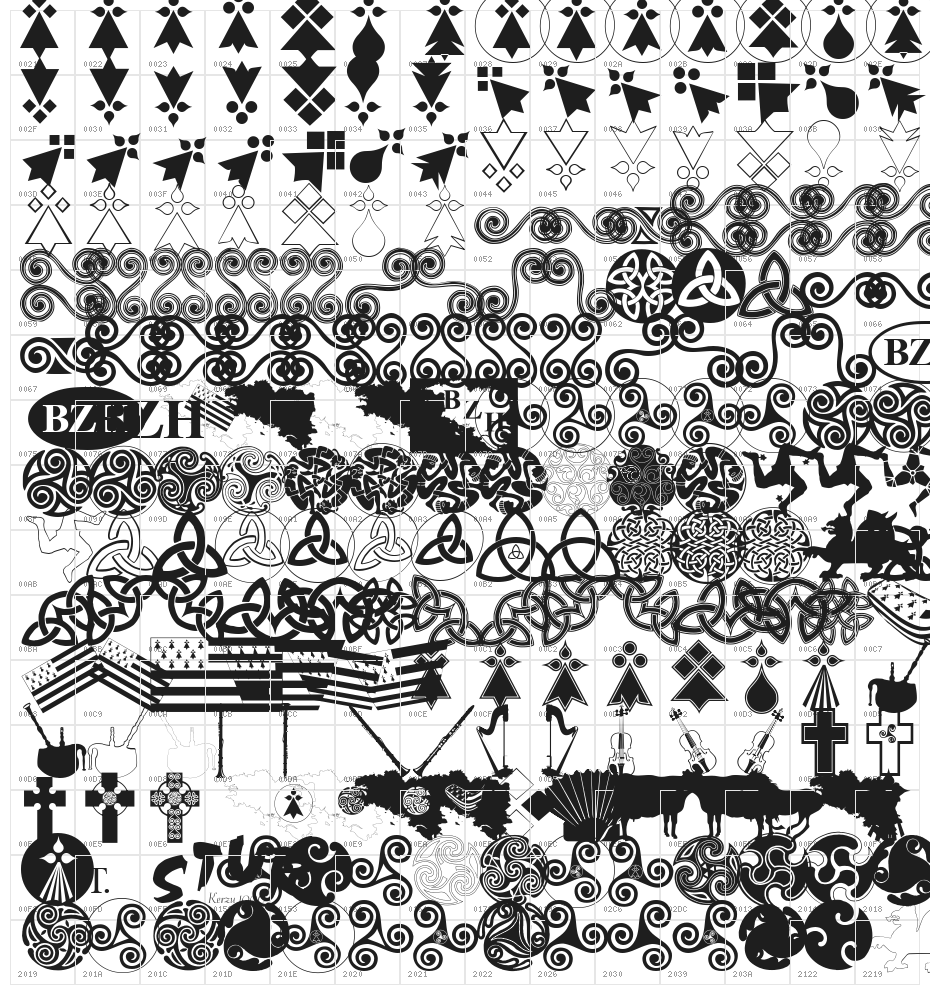Aaa_BZH Character Map