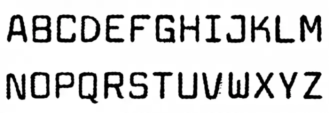 Aachen Typewriter Caratteri MAIUSCOLE