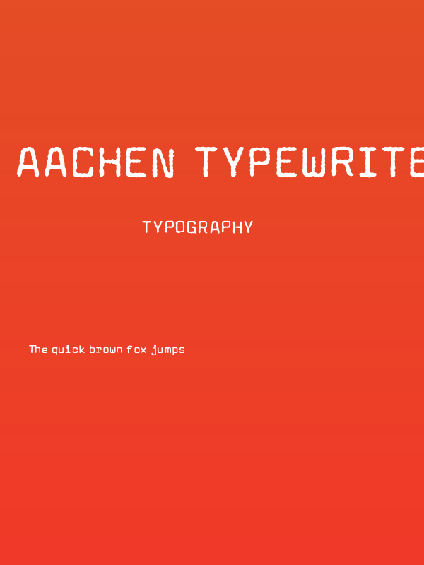 Aachen Typewriter Poster