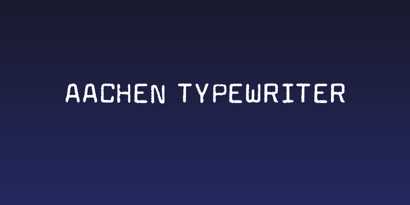 Aachen Typewriter Social Header
