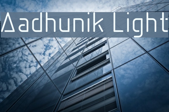Aadhunik Light Font examples