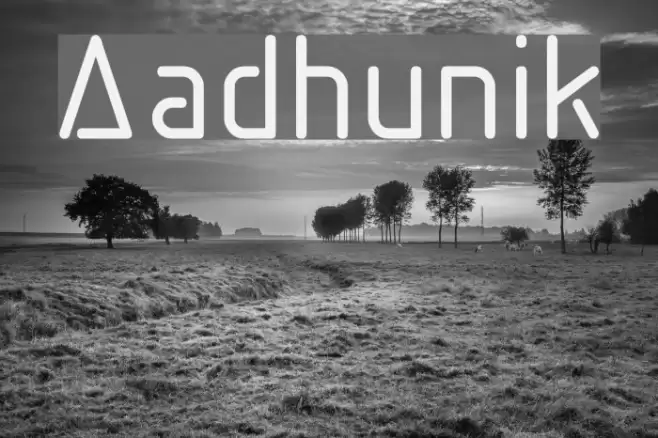Aadhunik Font examples