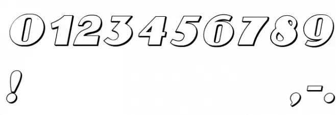 Aafia 3D Italic Polices AUTRES CHARS