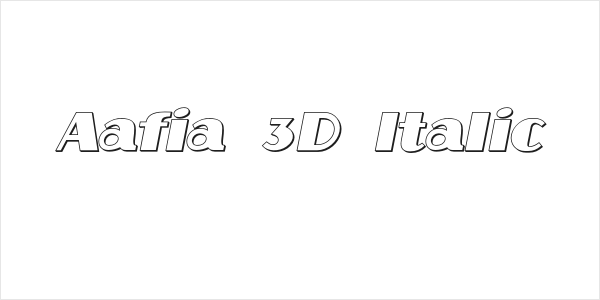 Aafia 3D Italic Logo