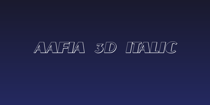 Aafia 3D Italic Social Header
